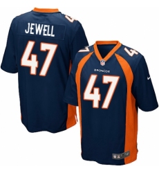 Men's Nike Denver Broncos #47 Josey Jewell Game Navy Blue Alternate NFL Jersey