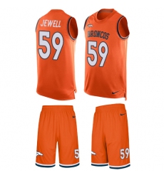 Men's Nike Denver Broncos #59 Josey Jewell Limited Orange Tank Top Suit NFL Jersey
