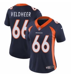 Women's Nike Denver Broncos #66 Jared Veldheer Navy Blue Alternate Vapor Untouchable Elite Player NFL Jersey
