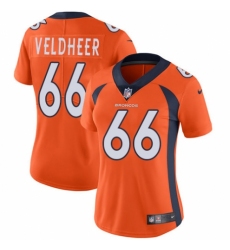 Women's Nike Denver Broncos #66 Jared Veldheer Orange Team Color Vapor Untouchable Limited Player NFL Jersey
