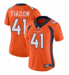 Women's Nike Denver Broncos #41 Isaac Yiadom Orange Team Color Vapor Untouchable Elite Player NFL Jersey