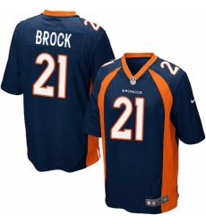 Men's Nike Denver Broncos #21 Tramaine Brock Game Navy Blue Alternate NFL Jersey