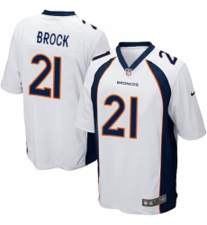 Men's Nike Denver Broncos #21 Tramaine Brock Game White NFL Jersey