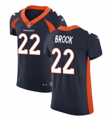 Men's Nike Denver Broncos #22 Tramaine Brock Navy Blue Alternate Vapor Untouchable Elite Player NFL Jersey
