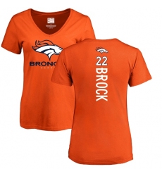 NFL Women's Nike Denver Broncos #22 Tramaine Brock Orange Backer T-Shirt