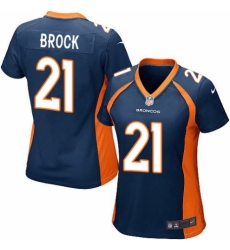 Women's Nike Denver Broncos #21 Tramaine Brock Game Navy Blue Alternate NFL Jersey