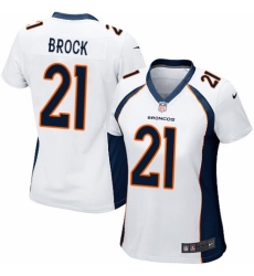 Women's Nike Denver Broncos #21 Tramaine Brock Game White NFL Jersey
