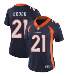 Women's Nike Denver Broncos #21 Tramaine Brock Navy Blue Alternate Vapor Untouchable Limited Player NFL Jersey