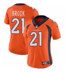Women's Nike Denver Broncos #21 Tramaine Brock Orange Team Color Vapor Untouchable Elite Player NFL Jersey