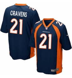 Men's Nike Denver Broncos #21 Su'a Cravens Game Navy Blue Alternate NFL Jersey