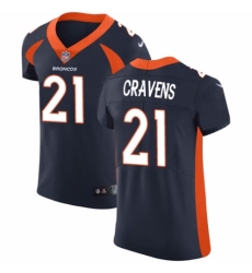 Men's Nike Denver Broncos #21 Su'a Cravens Navy Blue Alternate Vapor Untouchable Elite Player NFL Jersey