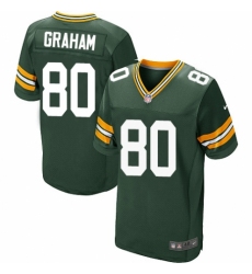 Men's Nike Green Bay Packers #80 Jimmy Graham Elite Green Team Color NFL Jersey