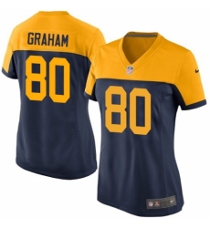 Women's Nike Green Bay Packers #80 Jimmy Graham Limited Navy Blue Alternate NFL Jersey