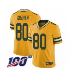 Youth Green Bay Packers #80 Jimmy Graham Limited Gold Rush Vapor Untouchable 100th Season Football Jersey