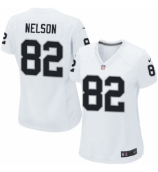 Women's Nike Oakland Raiders #82 Jordy Nelson Game White NFL Jersey
