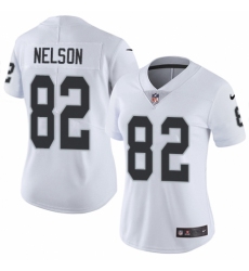 Women's Nike Oakland Raiders #82 Jordy Nelson White Vapor Untouchable Limited Player NFL Jersey