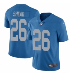 Youth Nike Detroit Lions #26 DeShawn Shead Blue Alternate Vapor Untouchable Limited Player NFL Jersey