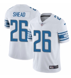 Youth Nike Detroit Lions #26 DeShawn Shead White Vapor Untouchable Elite Player NFL Jersey