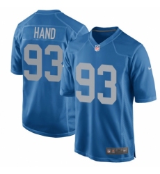 Men's Nike Detroit Lions #93 Da'Shawn Hand Game Blue Alternate NFL Jersey