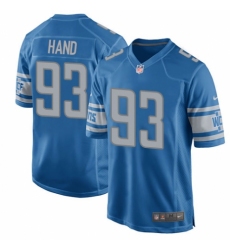 Men's Nike Detroit Lions #93 Da'Shawn Hand Game Blue Team Color NFL Jersey