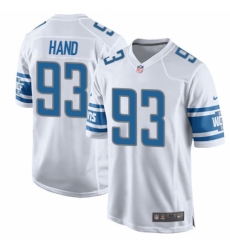Men's Nike Detroit Lions #93 Da'Shawn Hand Game White NFL Jersey