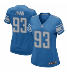 Women's Nike Detroit Lions #93 Da'Shawn Hand Game Blue Team Color NFL Jersey