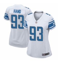 Women's Nike Detroit Lions #93 Da'Shawn Hand Game White NFL Jersey