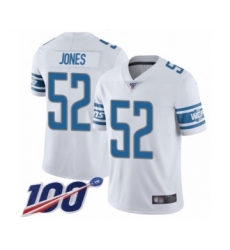 Men's Detroit Lions #52 Christian Jones White Vapor Untouchable Limited Player 100th Season Football Jersey