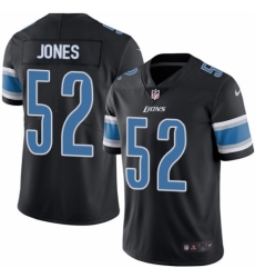 Men's Nike Detroit Lions #52 Christian Jones Elite Black Rush Vapor Untouchable NFL Jersey