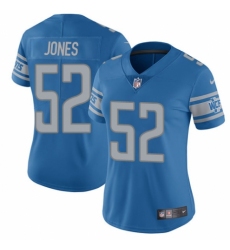 Women's Nike Detroit Lions #52 Christian Jones Blue Team Color Vapor Untouchable Limited Player NFL Jersey
