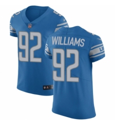 Men's Nike Detroit Lions #92 Sylvester Williams Blue Team Color Vapor Untouchable Elite Player NFL Jersey
