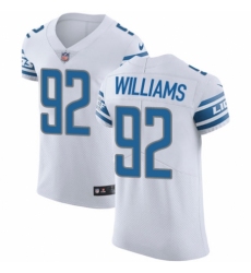 Men's Nike Detroit Lions #92 Sylvester Williams White Vapor Untouchable Elite Player NFL Jersey