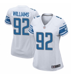 Women's Nike Detroit Lions #92 Sylvester Williams Game White NFL Jersey
