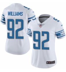 Women's Nike Detroit Lions #92 Sylvester Williams White Vapor Untouchable Elite Player NFL Jersey