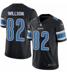 Men's Nike Detroit Lions #82 Luke Willson Limited Black Rush Vapor Untouchable NFL Jersey
