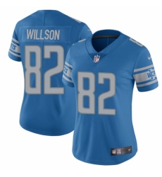 Women's Nike Detroit Lions #82 Luke Willson Blue Team Color Vapor Untouchable Limited Player NFL Jersey