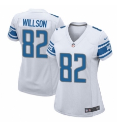 Women's Nike Detroit Lions #82 Luke Willson Game White NFL Jersey