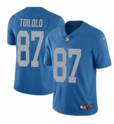 Youth Nike Detroit Lions #87 Levine Toilolo Blue Alternate Vapor Untouchable Elite Player NFL Jersey