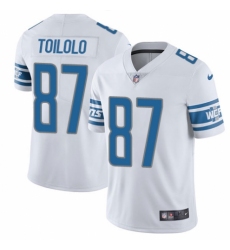 Youth Nike Detroit Lions #87 Levine Toilolo White Vapor Untouchable Elite Player NFL Jersey
