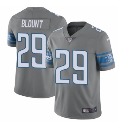 Men's Nike Detroit Lions #29 LeGarrette Blount Elite Steel Rush Vapor Untouchable NFL Jersey