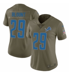 Women's Nike Detroit Lions #29 LeGarrette Blount Limited Olive 2017 Salute to Service NFL Jersey