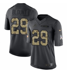 Youth Nike Detroit Lions #29 LeGarrette Blount Limited Black 2016 Salute to Service NFL Jersey