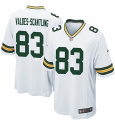 Men's Nike Green Bay Packers #83 Marquez Valdes-Scantling Game White NFL Jersey