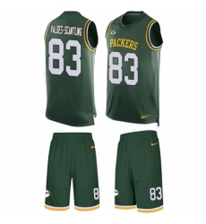 Men's Nike Green Bay Packers #83 Marquez Valdes-Scantling Limited Green Tank Top Suit NFL Jersey