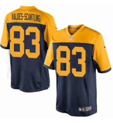Youth Nike Green Bay Packers #83 Marquez Valdes-Scantling Navy Blue Alternate Vapor Untouchable Elite Player NFL Jersey
