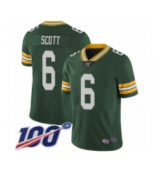 Men's Green Bay Packers #6 JK Scott Green Team Color Vapor Untouchable Limited Player 100th Season Football Jersey