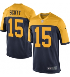 Men's Nike Green Bay Packers #15 JK Scott Game Navy Blue Alternate NFL Jersey