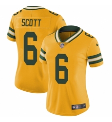Women's Nike Green Bay Packers #6 JK Scott Limited Gold Rush Vapor Untouchable NFL Jersey