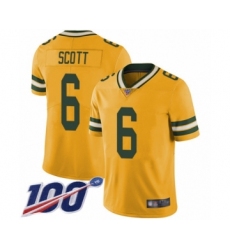 Youth Green Bay Packers #6 JK Scott Limited Gold Rush Vapor Untouchable 100th Season Football Jersey