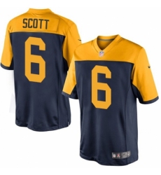 Youth Nike Green Bay Packers #6 JK Scott Limited Navy Blue Alternate NFL Jersey